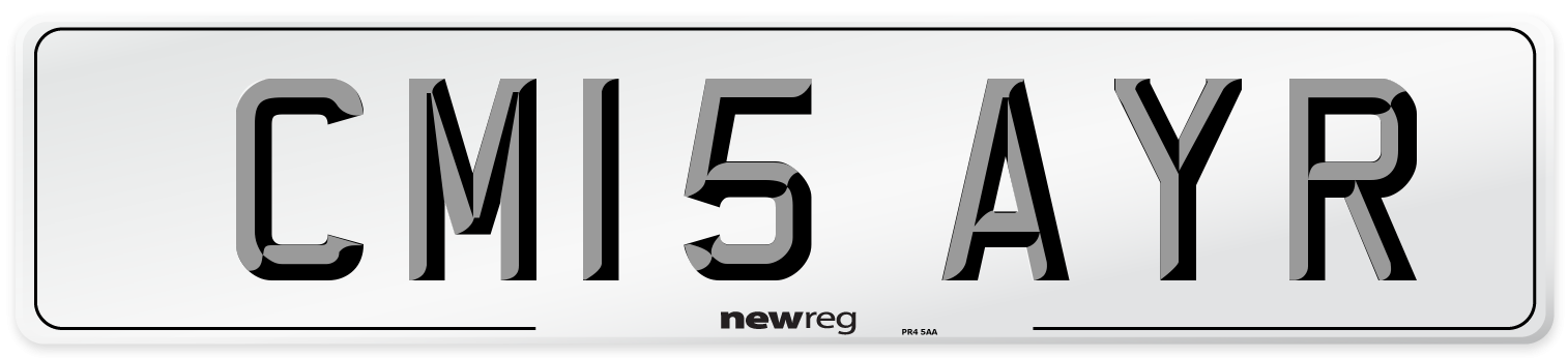 CM15 AYR Number Plate from New Reg